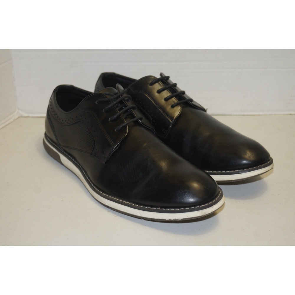 BRUNO MARC Plain Toe Dress Sneakers Men US 13 Black SBOX223M